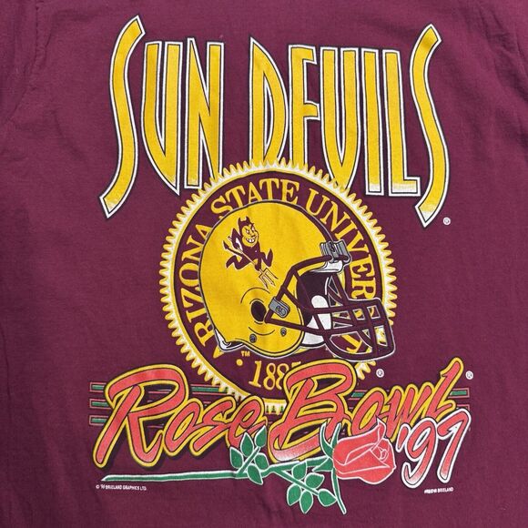 Vintage 1997 Arizona State University Sun Devils Rose Bowl '97 T-Shirt Medium - Picture 5 of 7